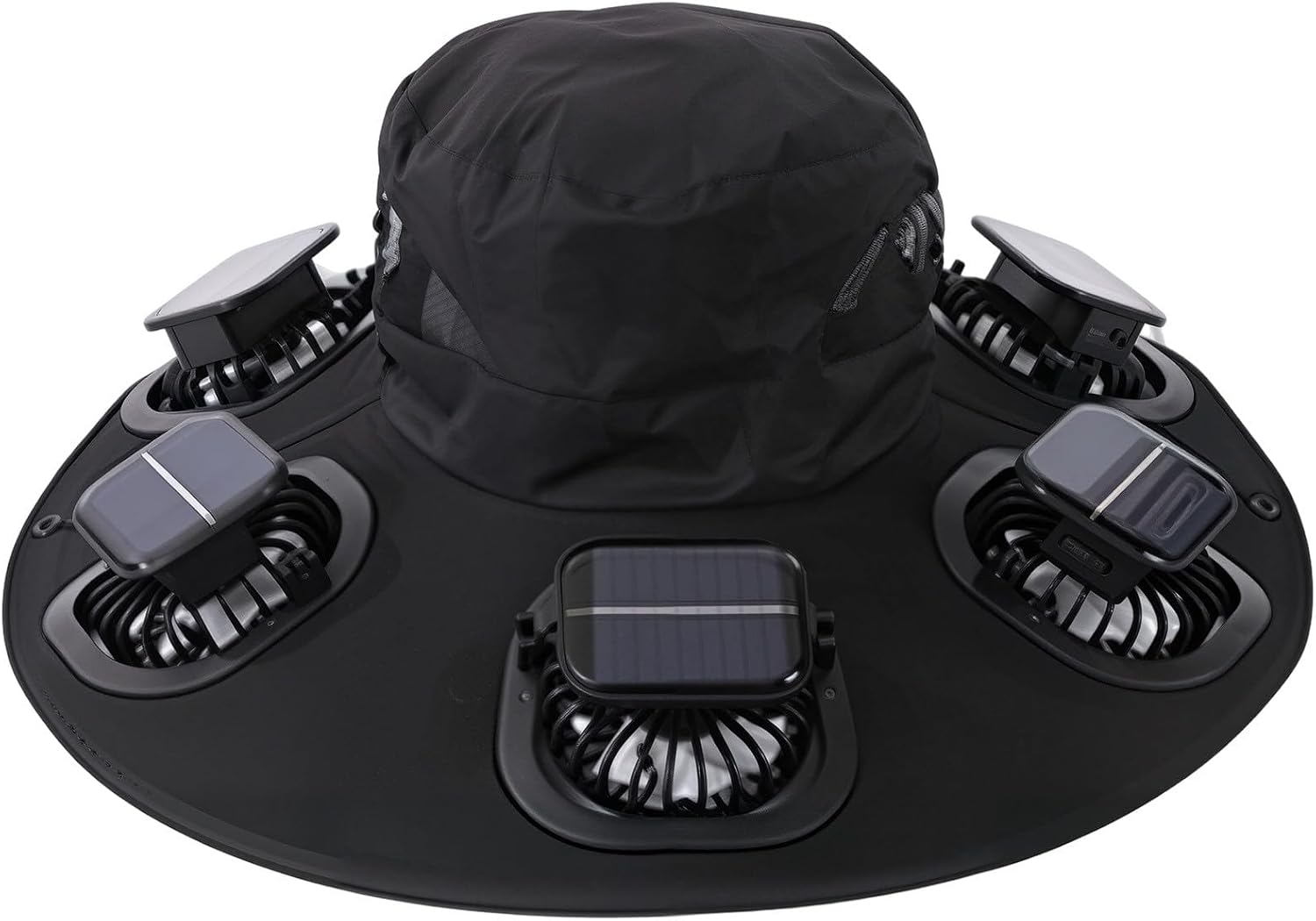 Sun Hat Wide Brim - Cappello con 6 ventole solari, traspirante,