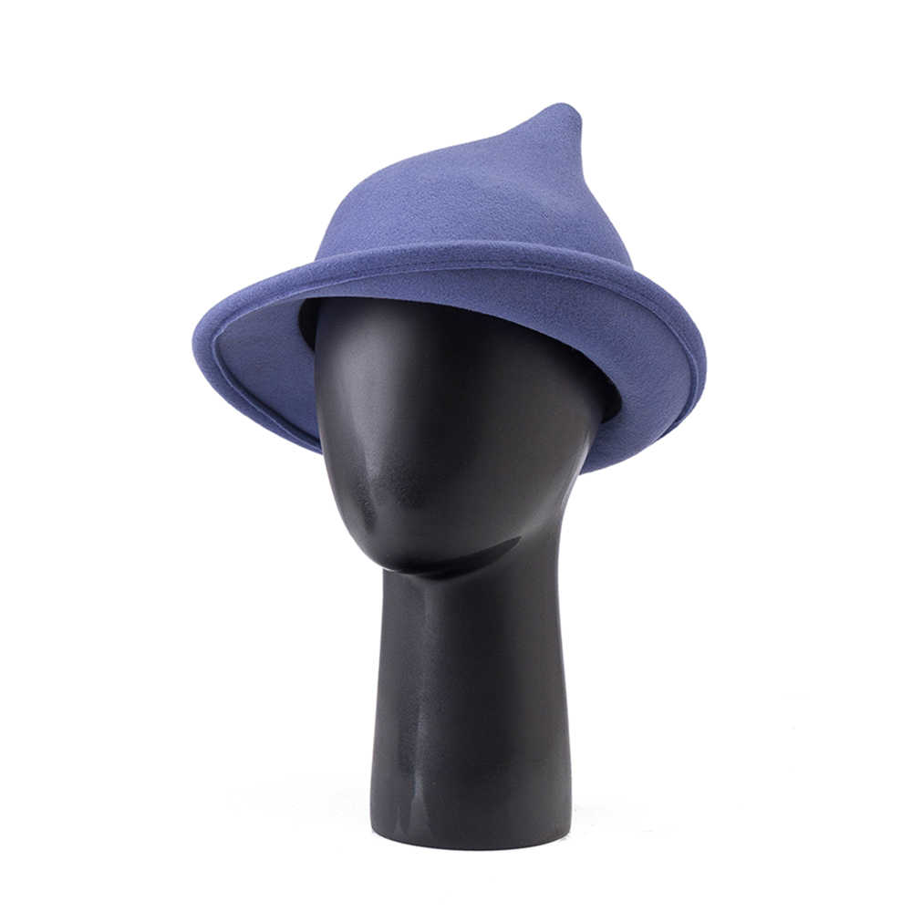 Fedora Hat Wool - Cappello da strega a punta in