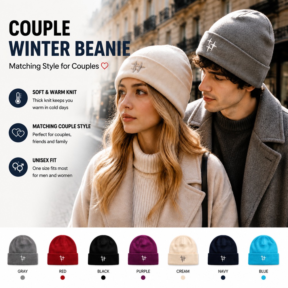 Beanie Cuffed Knit - Berretto Invernale da Donna in Maglia