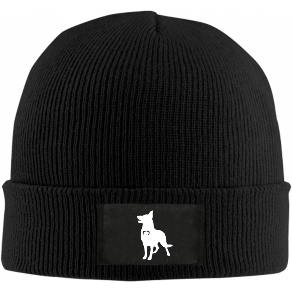 Beanie Cuffed Knit - Cappello da pastore tedesco con cuore