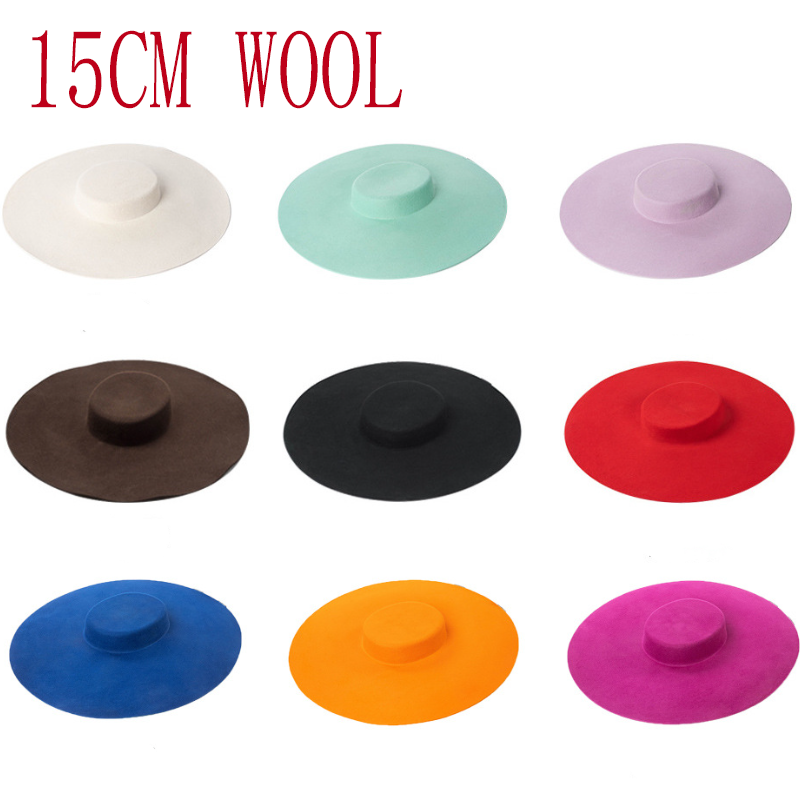 Fedora Hat Wool - 15 cm LANA di grano a